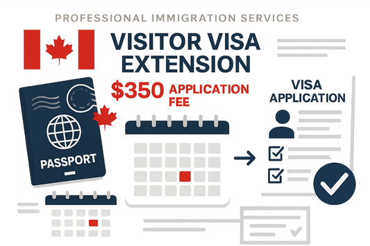 visitor visa extension application fee 350